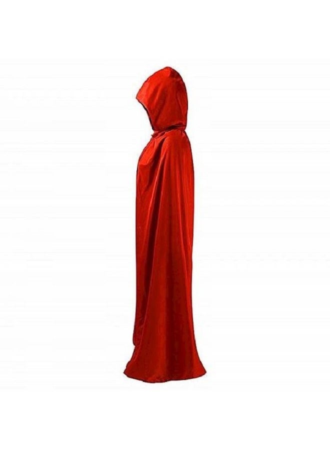 Red Hooded Cloak Cape Costume - Image 3