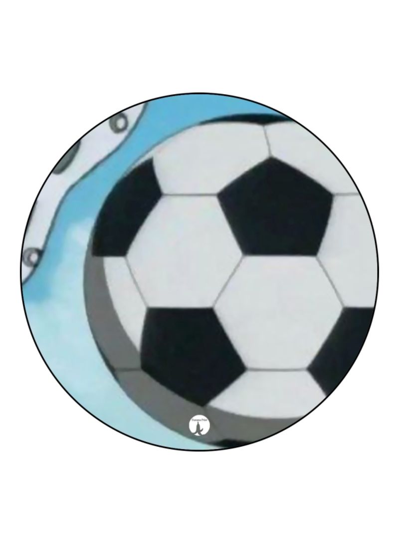 RKN Anime Captain Majid Theme Printed Badge Black/White/Blue - Image 1