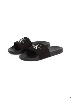 Calvin Klein Jeans Women's Monogram Slides - Cotton, Black  - Image 2