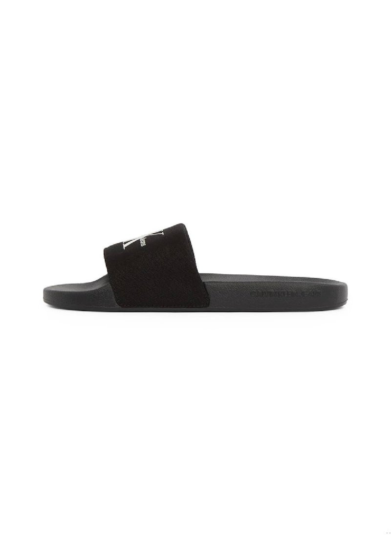 Calvin Klein Jeans Women's Monogram Slides - Cotton, Black  - Image 5