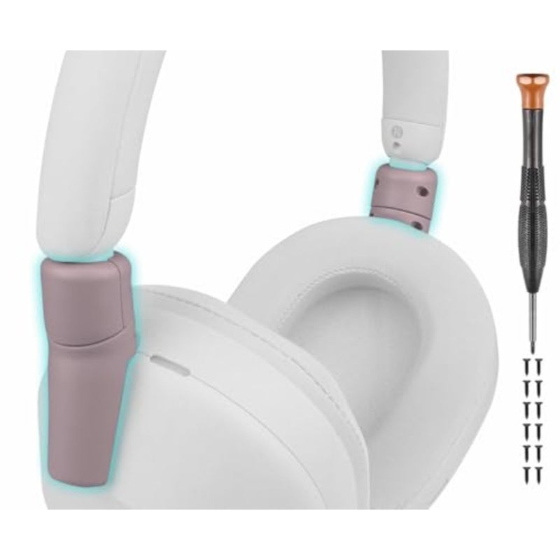 SOULWIT Broken Hinge Repair Part for Sony WH-1000XM5 WH1000XM5,Reinforced Protective Joint Connectors for XM5 Headband Folding Side Cover Slider to Fix and Prevent Breakage - Smoky Pink - Image 1