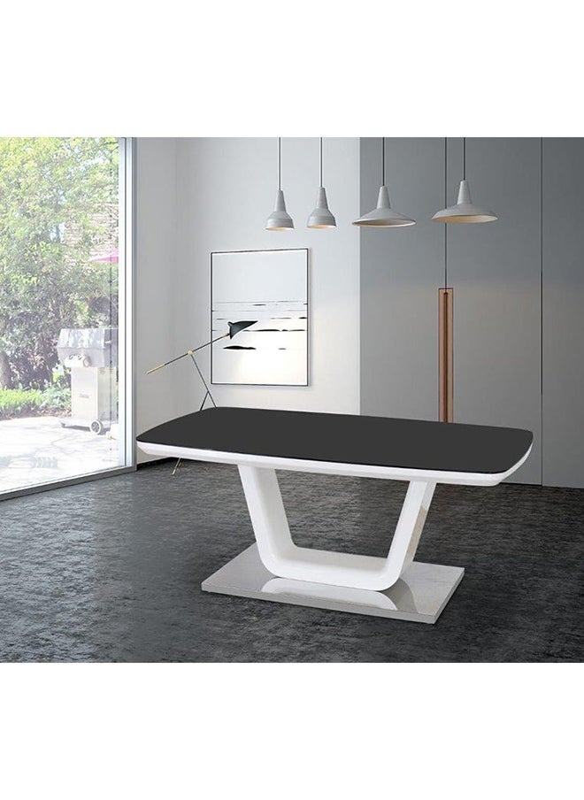 DANUBE HOME Salvador Coffee Table Multifunctional Center Table Rectangular Modern Furniture For Living Room Black/White 110x60x45 cm 