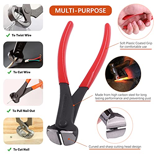 Tanstic 4Pcs Nail Puller and Staple Remover Tool Set, Including 7'' End Cutting Plier, Tack Lifter, Carpet Remover for Furniture, Floor, Wall, Car, Photo, Frame, Wooden Case, Carton - Image 5