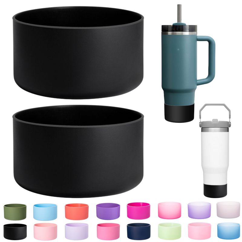Silicone Sleeve For Stanley Quencher 40 Oz 30 Oz Tumbler - Reusable Water Bottle Protector With Quick Easy Swap - Durable Bottle Cover For Gym Travel - Image 1