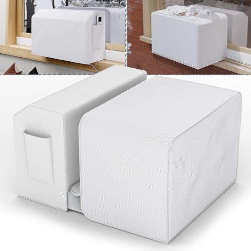 Flamorrow Outdoor Air Conditioner Cover and Indoor Air Conditioner Cover with Bag for UShaped Window AC Unit Dustproof Windproof Window AC Covers for Outside Inside Unit Full Coverage Protection - Image 1