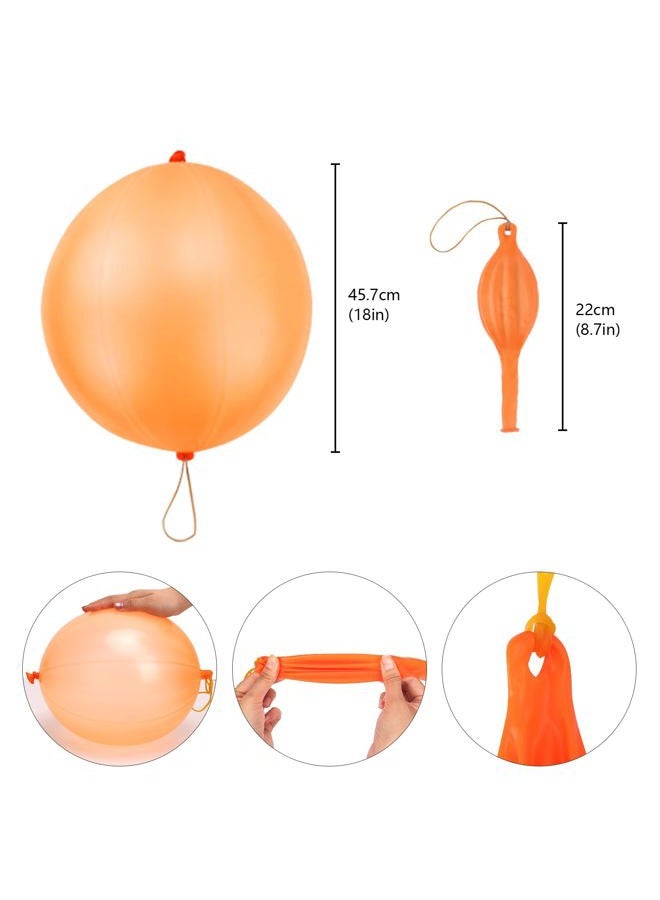 RUBFAC 36 Punch Balloons, Neon Punch Balloons with Rubber Band Handles, 46cm , , for Gifts, Children's Games, Weddings - Image 2