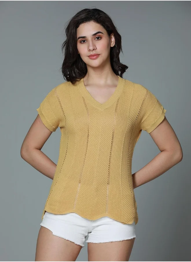 HIGH STAR Women Yellow Tops
