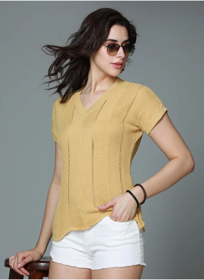 HIGH STAR Women Yellow Tops