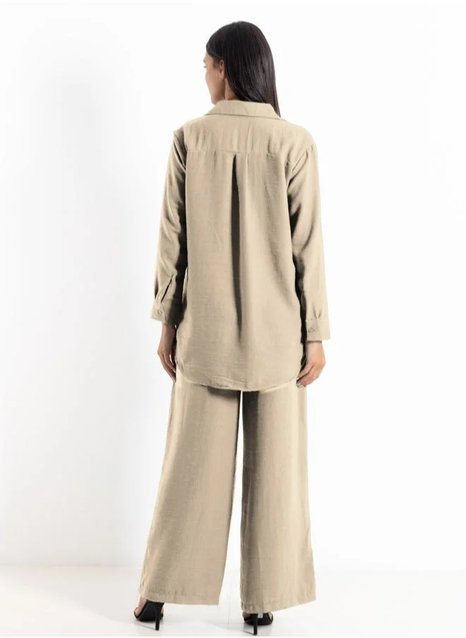 شايبس LINEN BLEND SHIRT SET