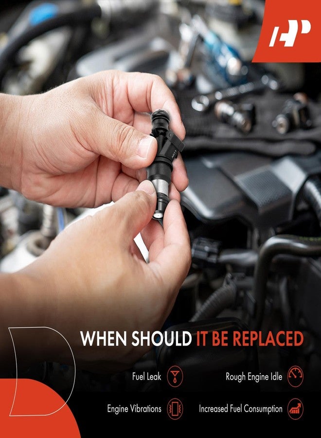 A-Premium Set of 8 Fuel Injector - Compatible with Chevy, GMC, Cadillac Vehicles - 4.8L 5.3L 6.0L - Silverado 1500 2500 3500 Tahoe Suburban Sierra Yukon Savana Envoy Escalade - Replace Part 17113698 - Image 3