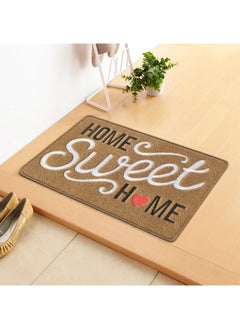 WAOKN Brown Doormat, Outdoor Indoor Home Sweet Home Welcome Mat with Non Slip Rubber Backing Super Absorbent Mud Easy to Clean Front Door Mat Heavy Duty Foot Mat  - Image 2