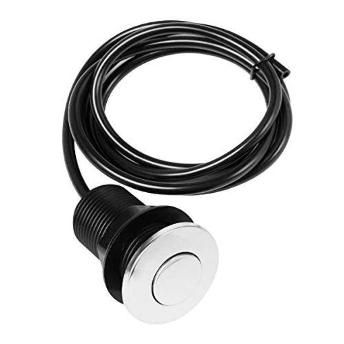 CLEESINK Air Activated Switch Button, Sink Top Stainless Steel Polished Push Airbutton for Food Waste Garbage Disposal Part (Short, 2.5 Inch) - Image 1
