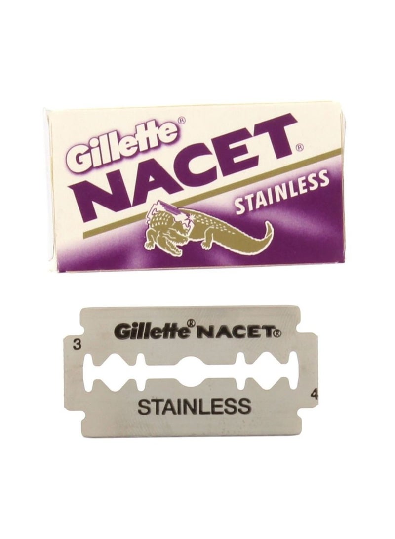 طقم شفرات حلاقة مزدوجة هاي إستانلس من 5 قطع - NACET - Image 1