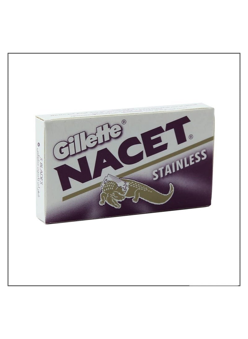 طقم شفرات حلاقة مزدوجة هاي إستانلس من 5 قطع - NACET - Image 2