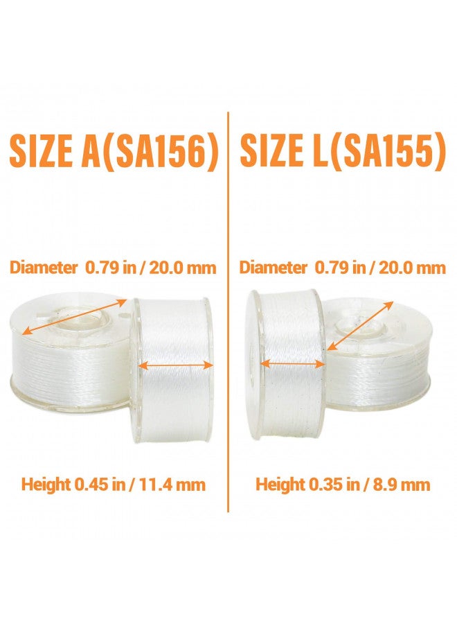ThreadNanny 144pcs White Prewound Bobbin Thread Plastic Size A (SA156) Works with Brother Embroidery and Sewing Machine Polyester Thread - Image 5