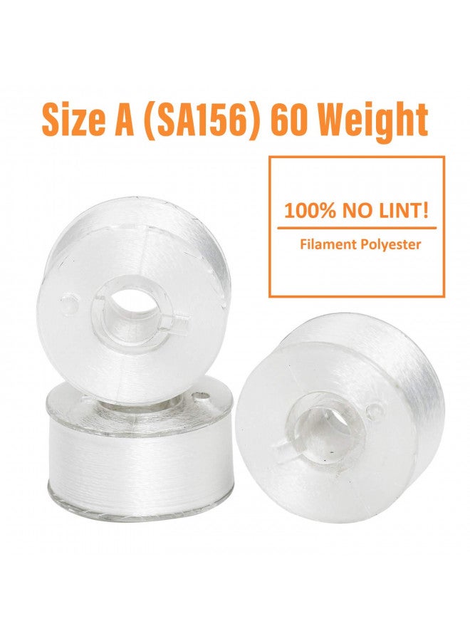 ThreadNanny 144pcs White Prewound Bobbin Thread Plastic Size A (SA156) Works with Brother Embroidery and Sewing Machine Polyester Thread - Image 3