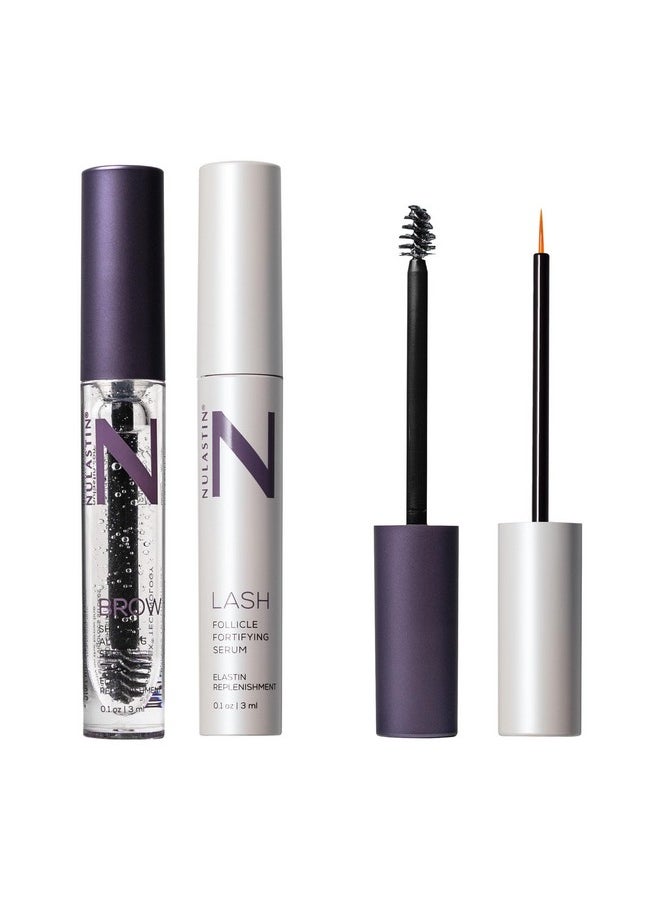 NULASTIN Eyelash Serum & Brow Serum - Lash & Brow Dual System - Eyebrow & Eyelash Enhancing Serums With Keratin & Peptides For Fuller Looking Lashes & Brows (2 Count, 0.1 Fl Oz Each)  - Image 1