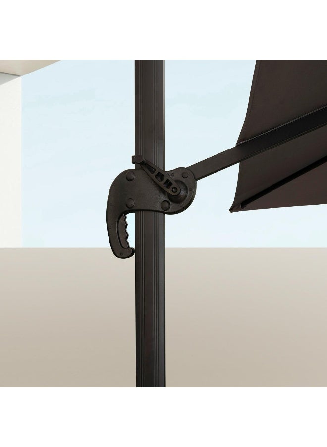 Pan Home Taral Outdoor Umbrella With Base - Dark Grey - Image 1