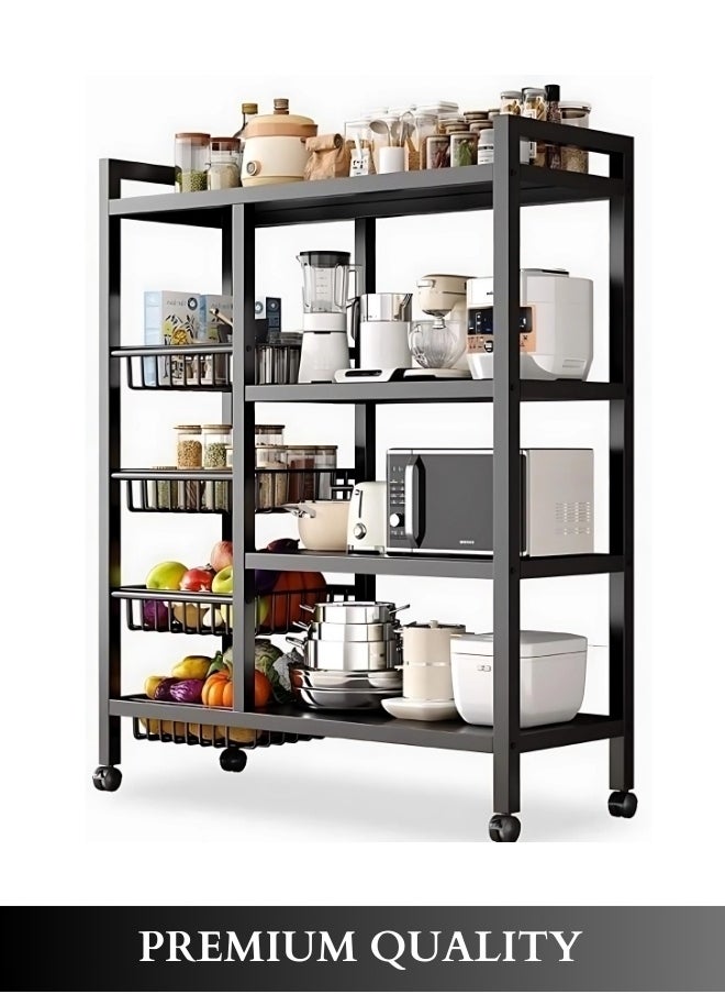 RACK STORE Heavy Duty Kitchen Shelf, Kitchen Rack, Microwave and Oven Rack, Vegetable storage Rack, 4 Tier Kitchen Shelf Storage Rack  - Image 2