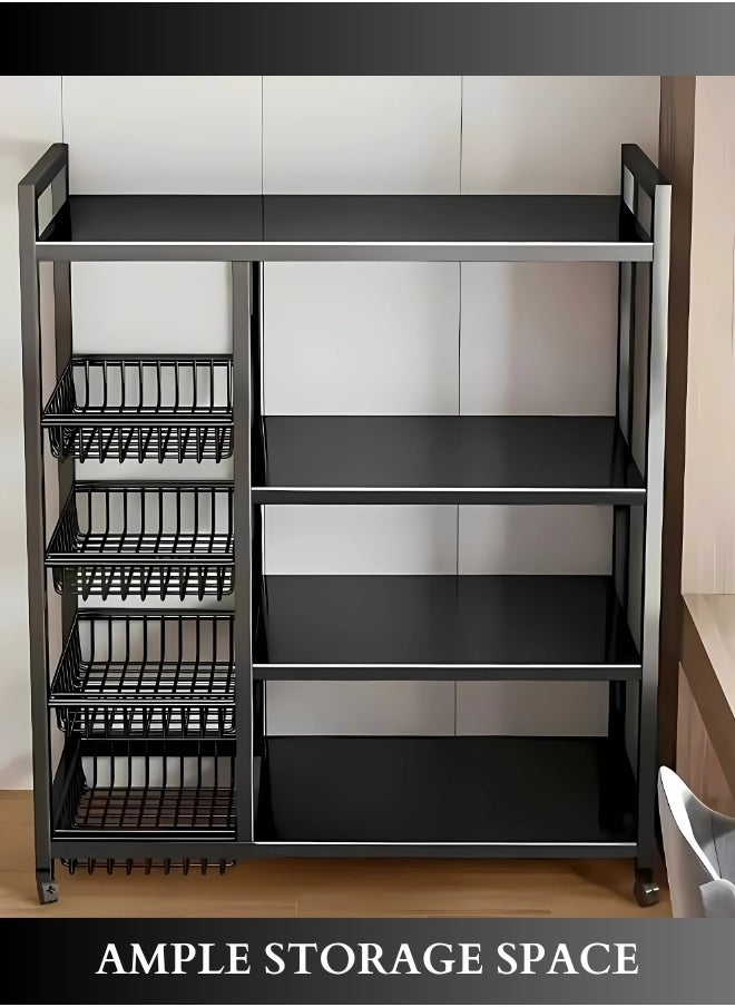 RACK STORE Heavy Duty Kitchen Shelf, Kitchen Rack, Microwave and Oven Rack, Vegetable storage Rack, 4 Tier Kitchen Shelf Storage Rack  - Image 3