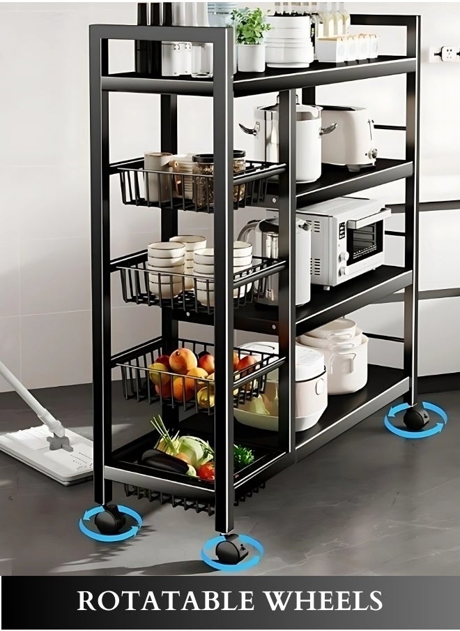 RACK STORE Heavy Duty Kitchen Shelf, Kitchen Rack, Microwave and Oven Rack, Vegetable storage Rack, 4 Tier Kitchen Shelf Storage Rack  - Image 4