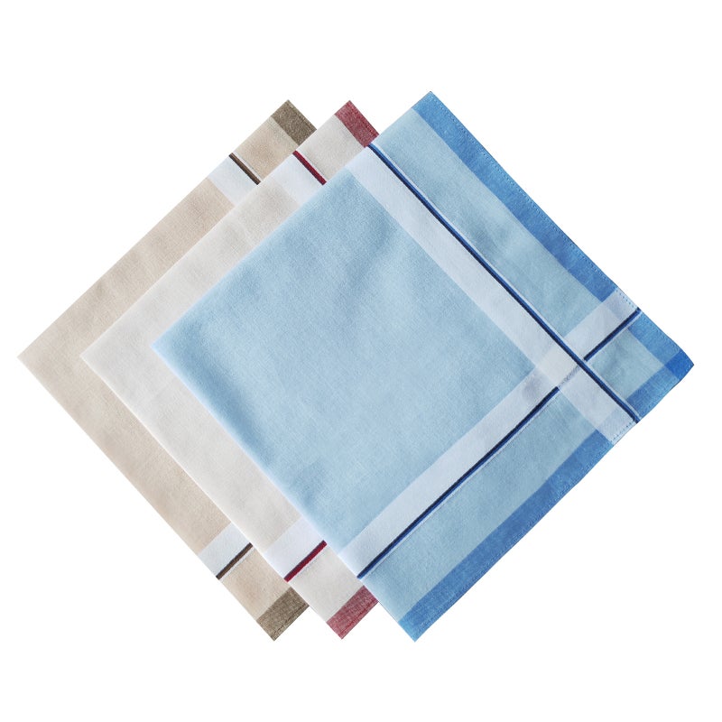 Vintage Cotton Handkerchief For Elderly Men, Sweat-Absorbent, Retro Style, Yarn-Dyed, Gift For Elders - Image 5