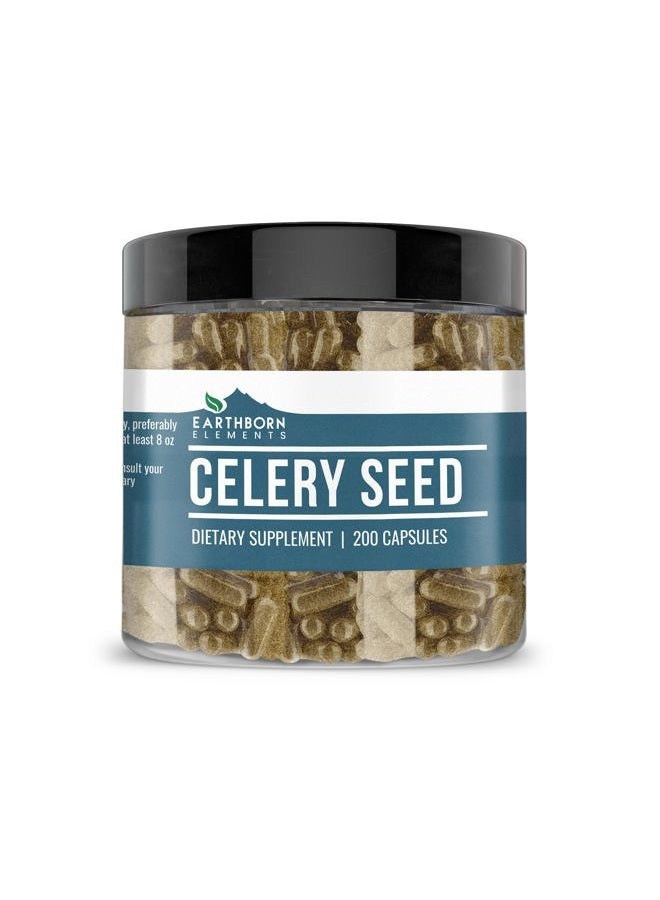 earthborn elements Celery Seed 200 Capsules, Pure & Undiluted, No Additives - Image 1