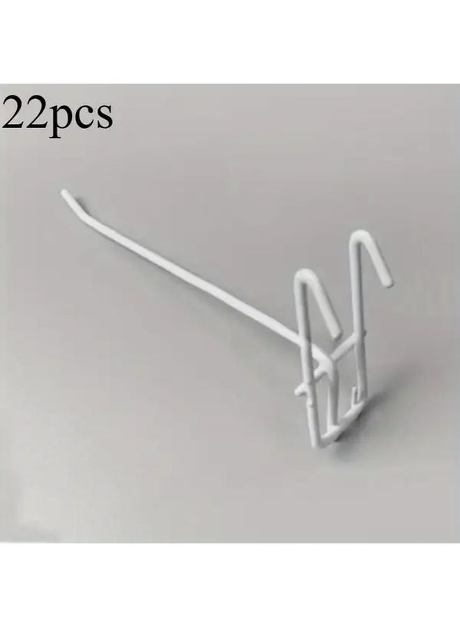 22pcs Black Heavy Duty Metal Grid Wall Brackets Space Saving Hooks For Home Garage - Image 2