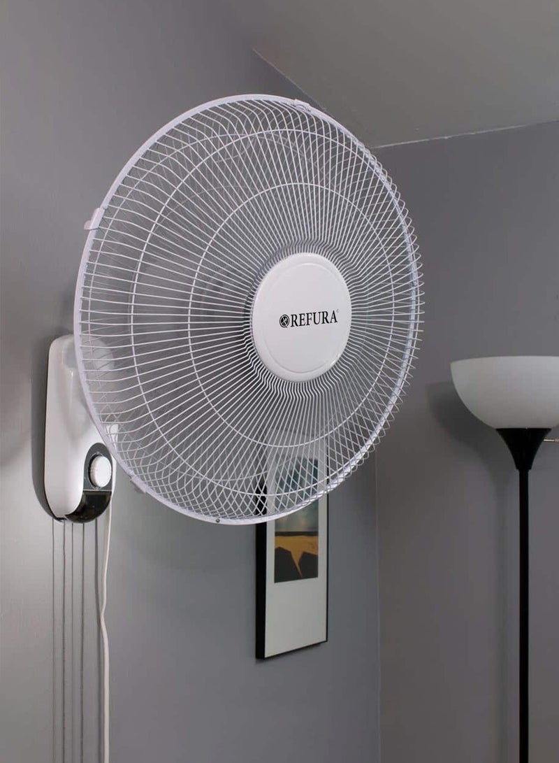 REFURA 16 inch 3 Speed Wall Mount Fan White 70W - Image 4