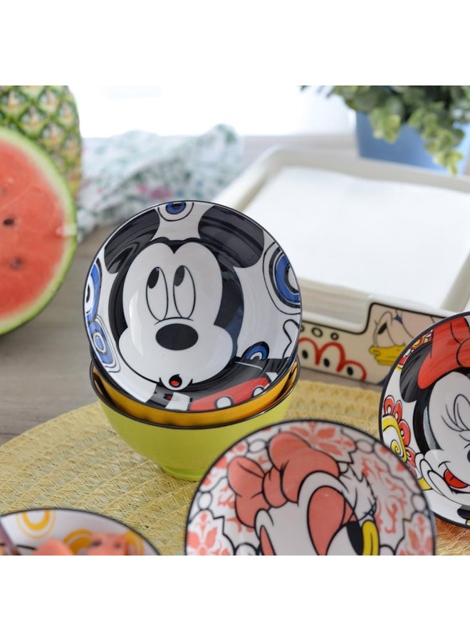 ايجان Bowl Mickey Mouse Small 300 ml Blue Color Premium Stoneware safe in Dishwasher and Microwave - Image 2