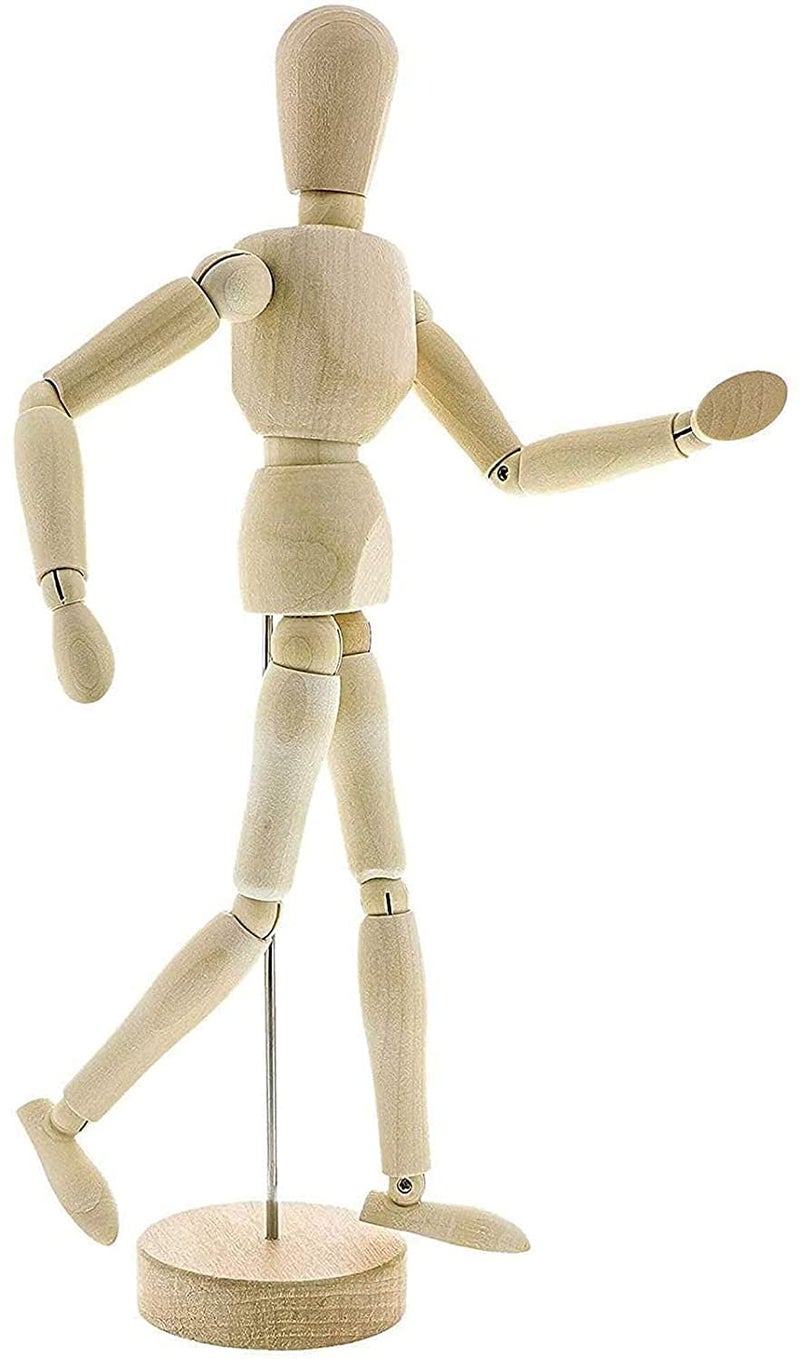 Worison Human Manikin - Male 8 inch Wooden Human Mannequins Wooden Manikin for Art,Body Drawing Male - Image 4