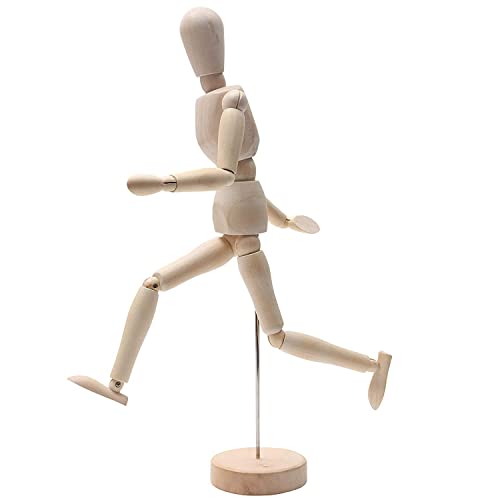Worison Human Manikin - Male 8 inch Wooden Human Mannequins Wooden Manikin for Art,Body Drawing Male - Image 1