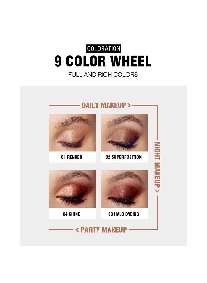 LANGMANNI Nude Magical，9 Color Pink Nude Light Warm Color Eyeshadow Palette Makeup,Glitter Matte Natural Neutral Colorful Eyeshadow Waterproof Long Lasting Natural Mixing Pigment Makeup - Image 4