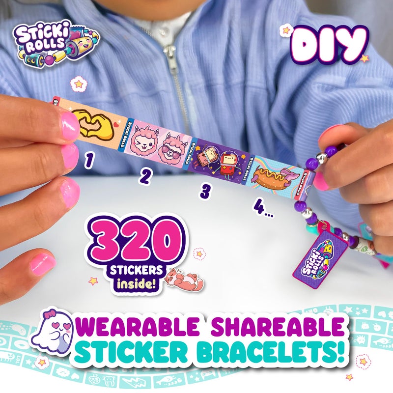 Sky Castle Sticki Rolls Sticki Station, Wearable Shareable Stickers, Ultimate DIY Sticker Jewellery Kit, Bracelets and Necklaces - Image 2