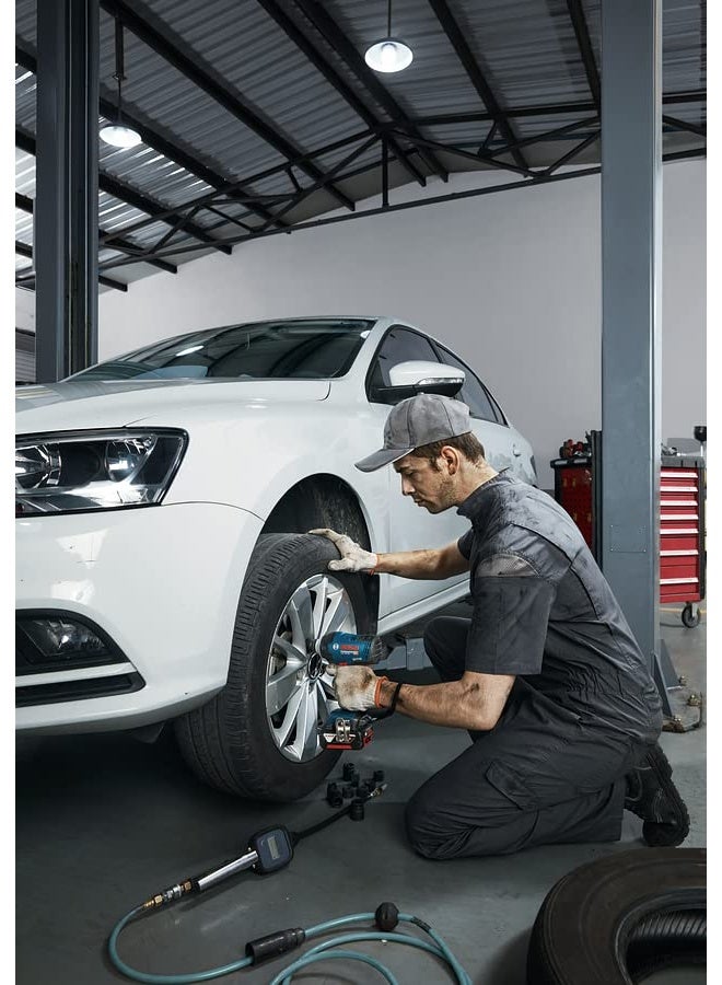 BOSCH GDS 18V-400 Heavy Duty Cordless Impact Wrench kit, M20, Brushless Motor, 1050 Nm, 3700 Bpm, 1/2'', 2.9 Kg, Auto Bolt Release (Abr) + 2 X Battery GBA 18V 5.0Ah & Quick Charger GAL 18V-40 - Image 3