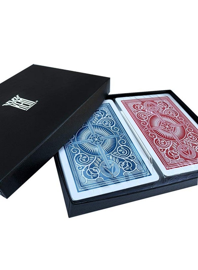 KEM Arrow Red And Blue Bridge Size Jumbo Index Playing Cards Height: 3.63" Width: 2.38" Depth: 0.69 - Image 3