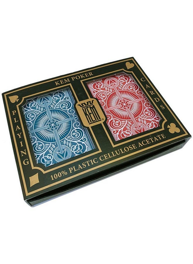 KEM Arrow Red And Blue Bridge Size Jumbo Index Playing Cards Height: 3.63" Width: 2.38" Depth: 0.69 - Image 2