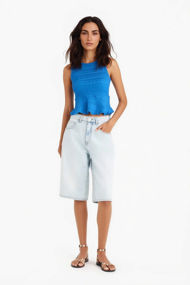 DeFacto Slim Fit Crew Neck Tank Top