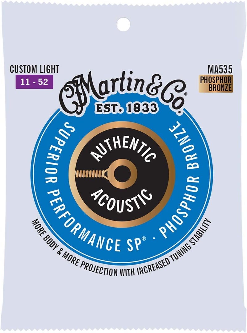 Martin MA535 Authentic Acoustic - SP - Phosphor Bronze CustomLight (11-52) - Image 1