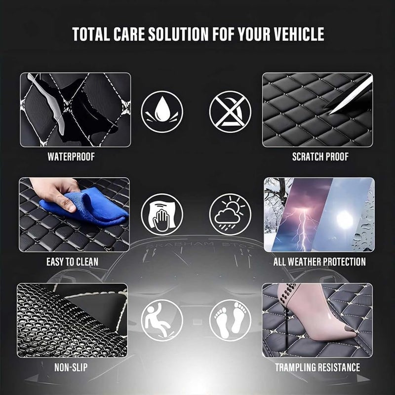 وسادات حماية صندوق السيارة لطراز Sorento (2015-2018)، وسائد حماية لأرضية صندوق الأمتعة الخلفي، وسائد مضادة للخدوش، بألوان بيج/بني/داكن - Image 5