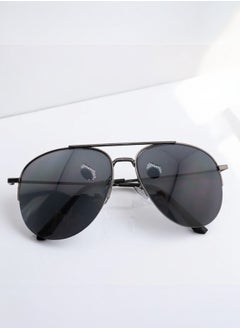 Zence Design Men's UV400 Half Frame Sunglasses - Lightweight Metal, Classic Aviator Style  - Image 2