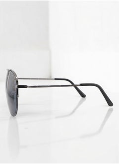 Zence Design Men's UV400 Half Frame Sunglasses - Lightweight Metal, Classic Aviator Style  - Image 4