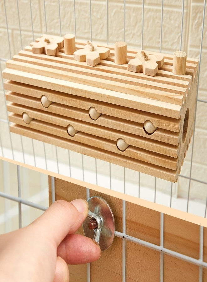 Seenelling مجموعة ألعاب سينيلينج، مقاس 12 × 5 × 4 بوصات، كبيرة جدًا، لعبة ببغاء مكاو، مكعبات أنشطة، متعددة الألوان، مصنوعة من الخشب الطبيعي، ألعاب مضغ لأقفاص الببغاء، مناسبة للببغاوات الكبيرة والمتوسطة. - Image 4