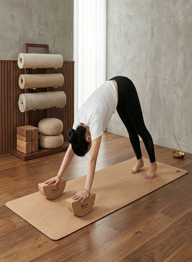 Bamboostan Cork Half-Moon Yoga Balance Block, 24x10x8.5 cm - Image 5