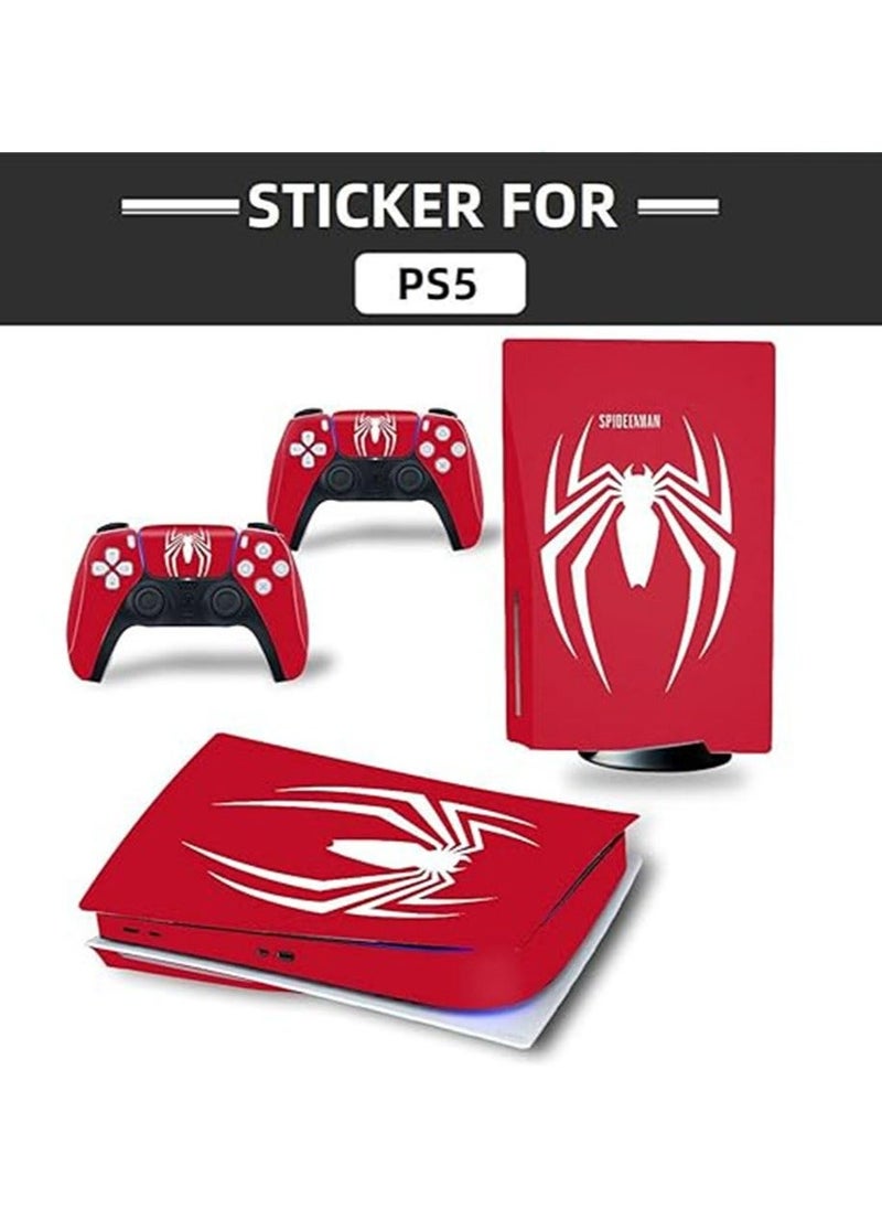 Sony PS5 Controller Skins Set, Skin Wrap Decal Sticker PS5 Disk Edition, Protective Film Sticker for PS5 Console Disk Edition, PS5 Optical Drive Version Protective Sticker,Skin Sticker Full Cover - Image 2