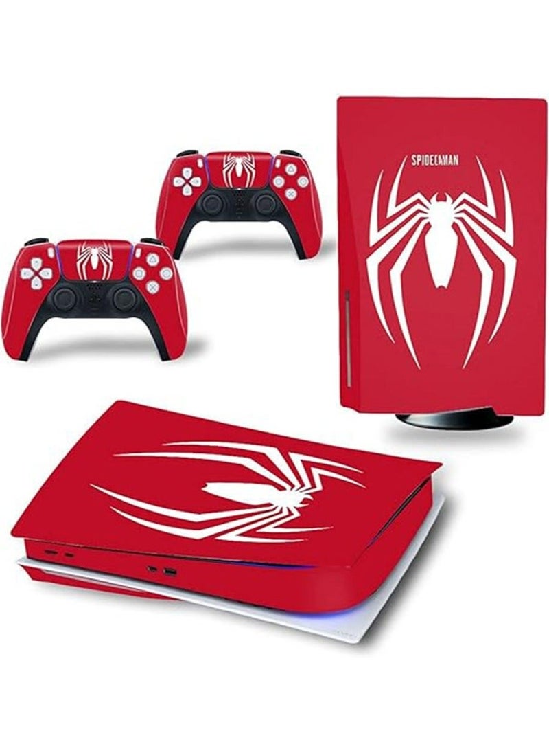 Sony PS5 Controller Skins Set, Skin Wrap Decal Sticker PS5 Disk Edition, Protective Film Sticker for PS5 Console Disk Edition, PS5 Optical Drive Version Protective Sticker,Skin Sticker Full Cover - Image 1