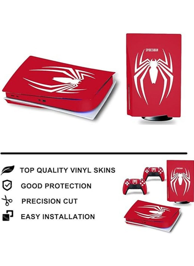 Sony PS5 Controller Skins Set, Skin Wrap Decal Sticker PS5 Disk Edition, Protective Film Sticker for PS5 Console Disk Edition, PS5 Optical Drive Version Protective Sticker,Skin Sticker Full Cover - Image 4