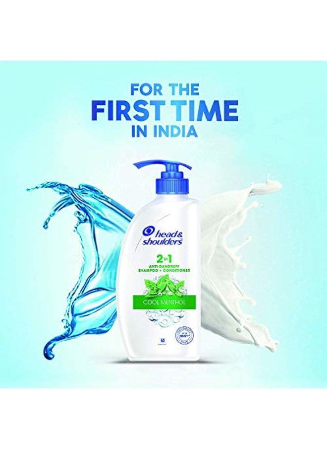 Head & Shoulders - 2-In-1 Cool Menthol Anti Dandruff Shampoo + Conditioner For Women & Men, 1L - Image 1