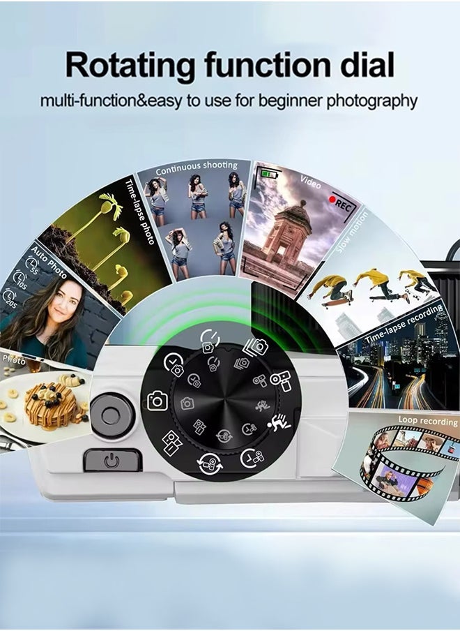 Generic 5K Ultra-High Digital Camera for Photography, 75MP Camera Digital for YouTube with 3" 180° Flip Screen, 18X Digital Zoom Point and Shoot Camara Vlogging Camera with 128GB Micro SD Card,Student Camera Birthday Gift  - Image 2