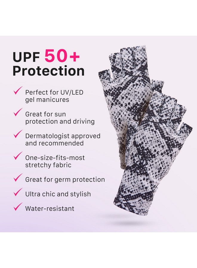 ManiGlovz The Original Upf 50+ Uv Light Protective Nail Gloves Gel Manicure Gloves And Anti Uv Fingerless Gloves For Women Can Be Used As Sun Protection Gloves For Driving Holographic Happiness - Image 3